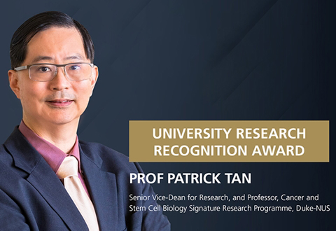 Professor Patrick Tan receives top NUS research award